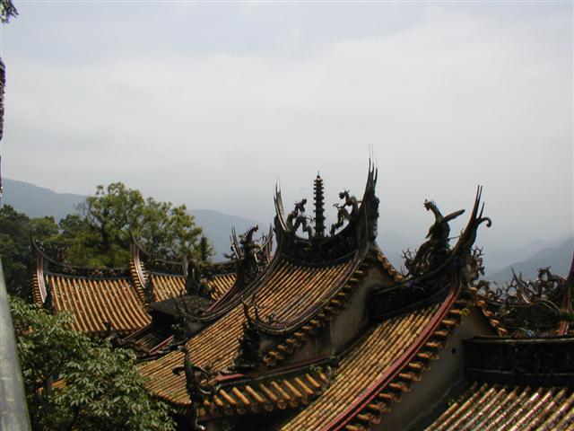 Shihtoushan temple rooftops